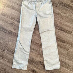 Collection slouchy-straight jean in silver
